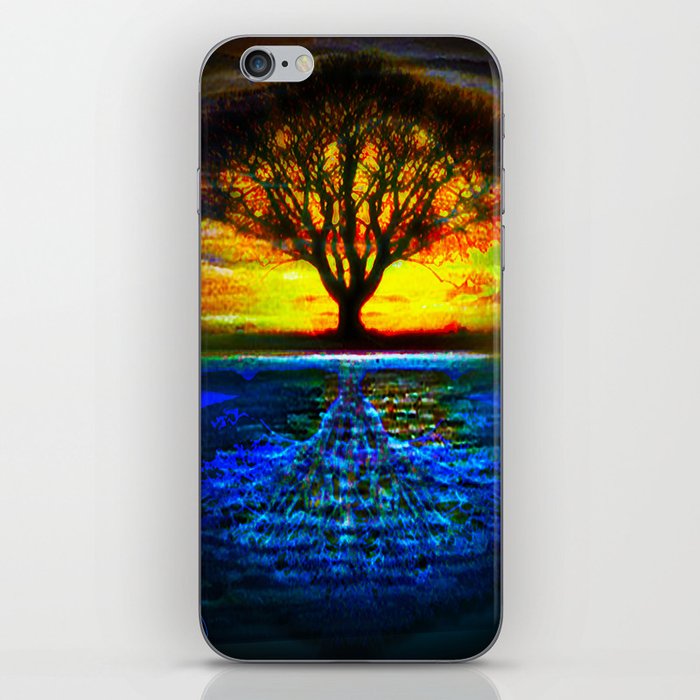 Duality Tree Of Life Reflection Moon Sun Day Night Painting By