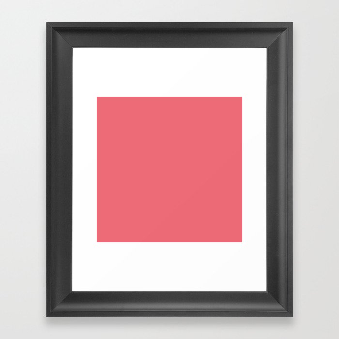 Happy Red light pastel solid color modern abstract pattern  Framed Art Print