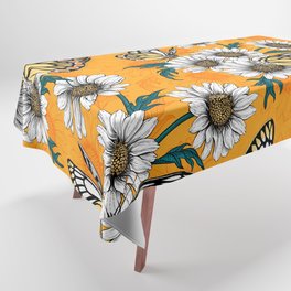 Jezebel butterflies and daisy flowers Tablecloth
