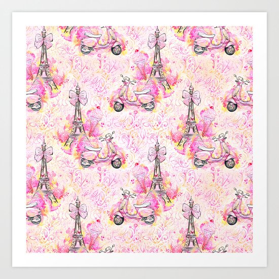Fashion and Paris #3 Art Print