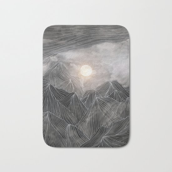 Lines in the mountains VIII Bath Mat