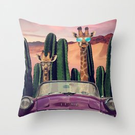Giraffes are cool too Throw Pillow