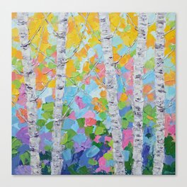 Dancing Birch Trees No. 2 Canvas Print