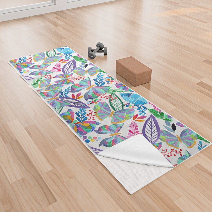 Butterfly Paradise - Colorful Yoga Towel