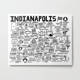 Indianapolis Indiana Metal Print