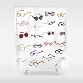 glasses Shower Curtain