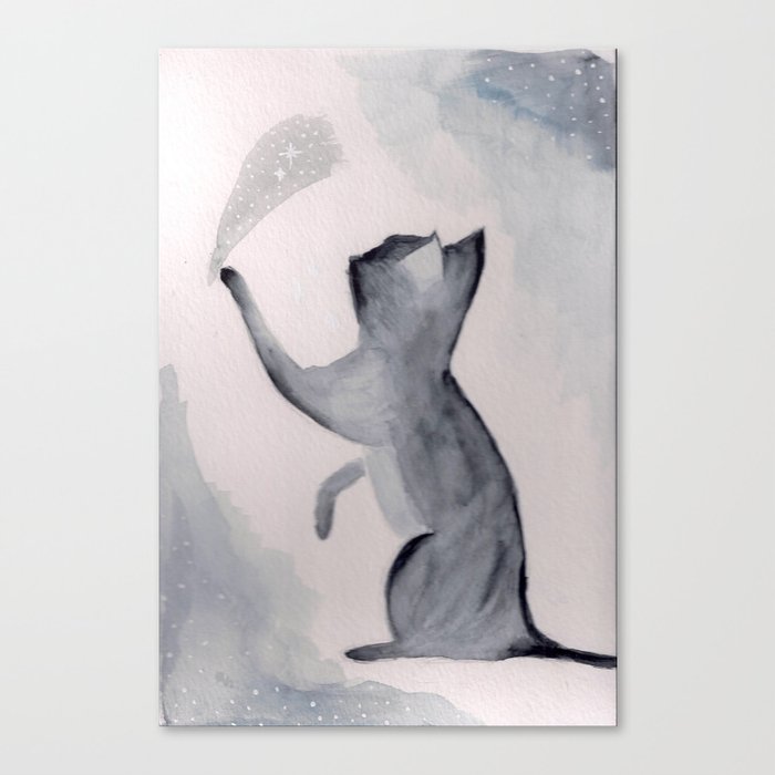 Constellation Cat Canvas Print
