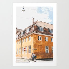 Copenhagen Cycling Art Print
