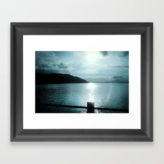 SUNSET RIVER Framed Art Print