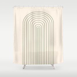 Green Arch Midcentury Shower Curtain