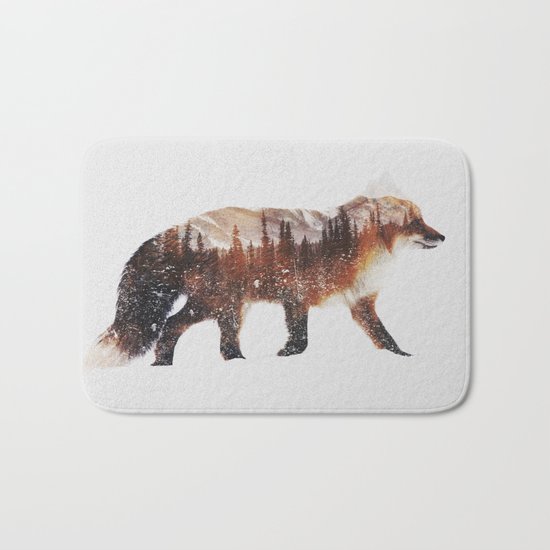 Arctic Red Fox Bath Mat