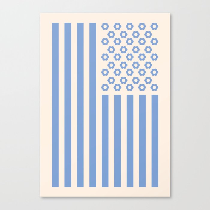 Earth Flag - Blue Canvas Print