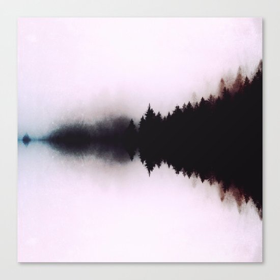 Ink forest reflections Canvas Print