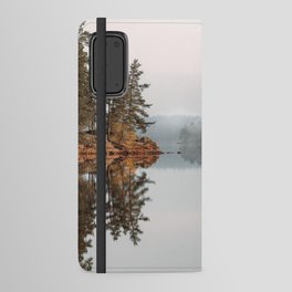 Foggy Serenity Lake View Finland Android Wallet Case