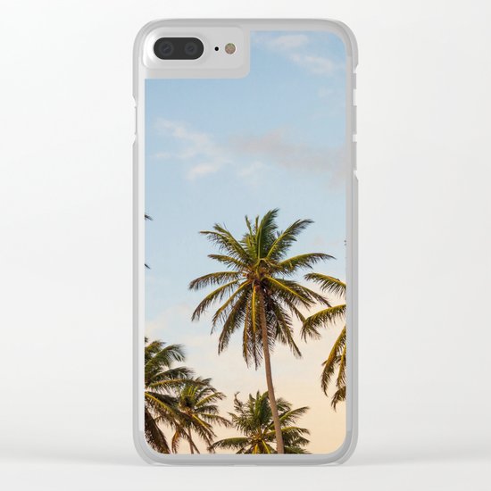 Chilling Palm Trees Clear iPhone Case