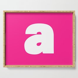 a (White & Dark Pink Letter) Serving Tray