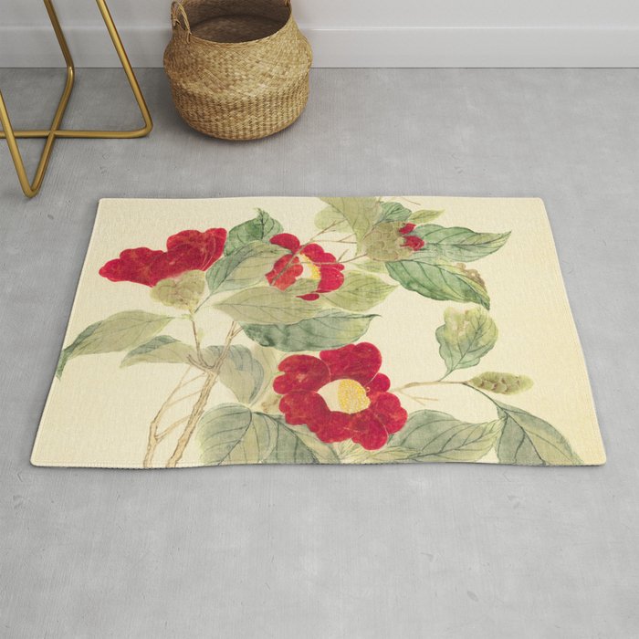 Red flowers , red flowers Rug