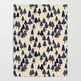 Blue Spruce Forest Poster