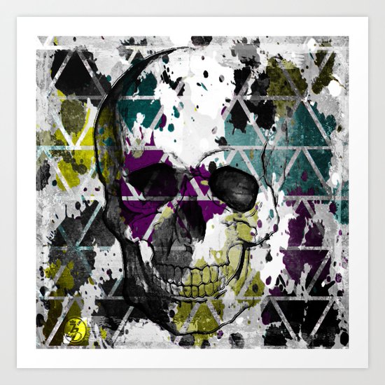 Abstract Skull Art Print