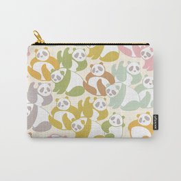 Pastel Panda Playground Pattern - Retro Carry-All Pouch