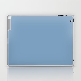 DUSK BLUE SOLID COLOR. Dusty pastel blue plain pattern  Laptop Skin