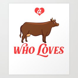 Hereford Cow Cattle Bull Beef Farm Art Print