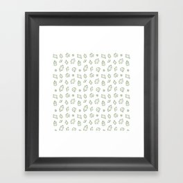 Green Gems Pattern Framed Art Print