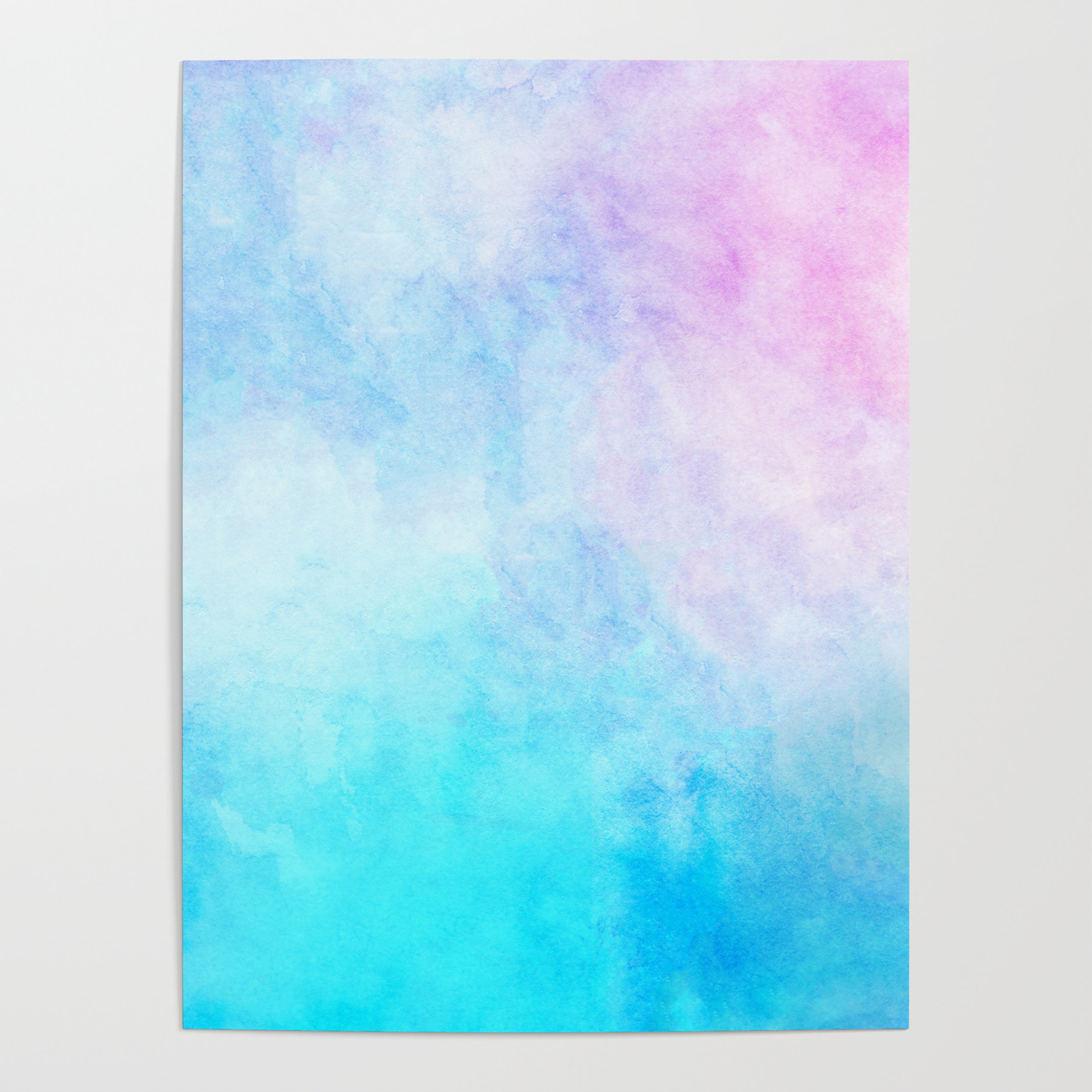 Baby Blue Pink Watercolor Texture Poster By Vic Torys Society6 Baby Blue Pink Watercolor Texture Poster By Vic Torys Society6