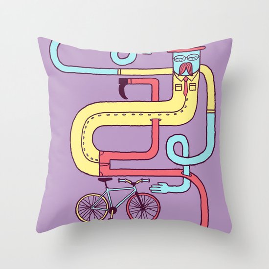 Go Riding Throw Pillow