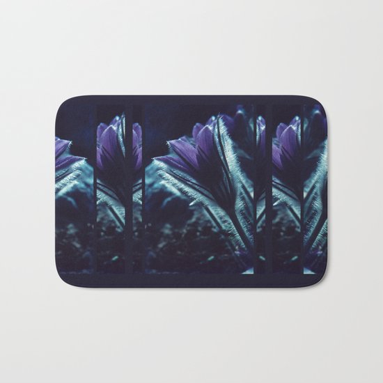 Flower in the Moonlight #2 #Purple Bath Mat