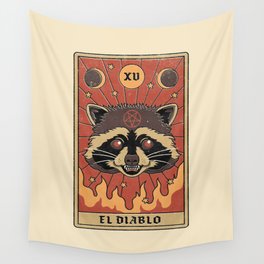 The Devil Raccoon Wall Tapestry