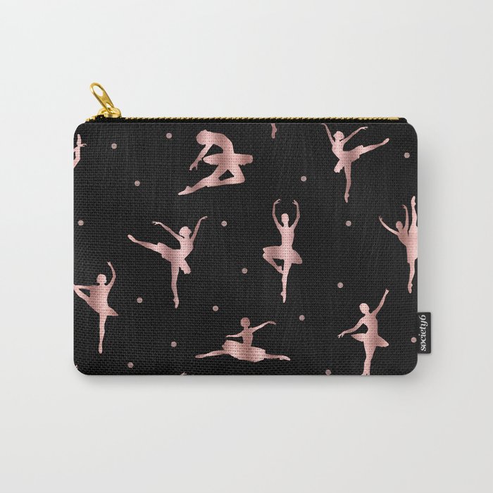 Rose Gold Ballet Positions Carry-All Pouch