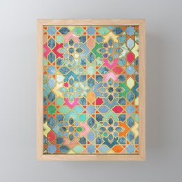 Gilt & Glory - Colorful Moroccan Mosaic Framed Mini Art Print