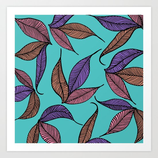 Falling Leaves Art Print