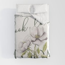 Let this book lover bloom Duvet Cover