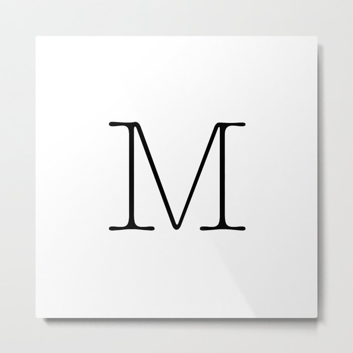 Letter M Typewriting Metal Print