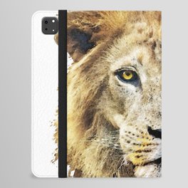 King Of The Jungle Lion - Lions Animal Print Art iPad Folio Case