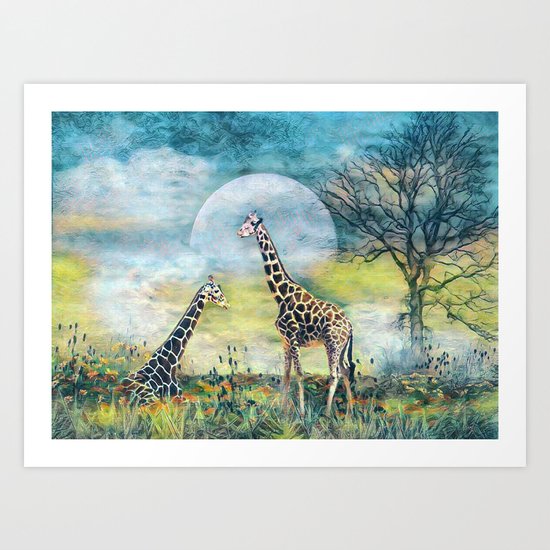 Sunset on the Hill Art Print