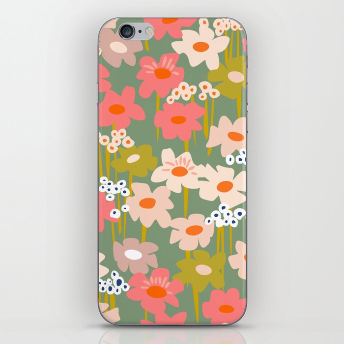 Retro flower pattern 3 iPhone Skin