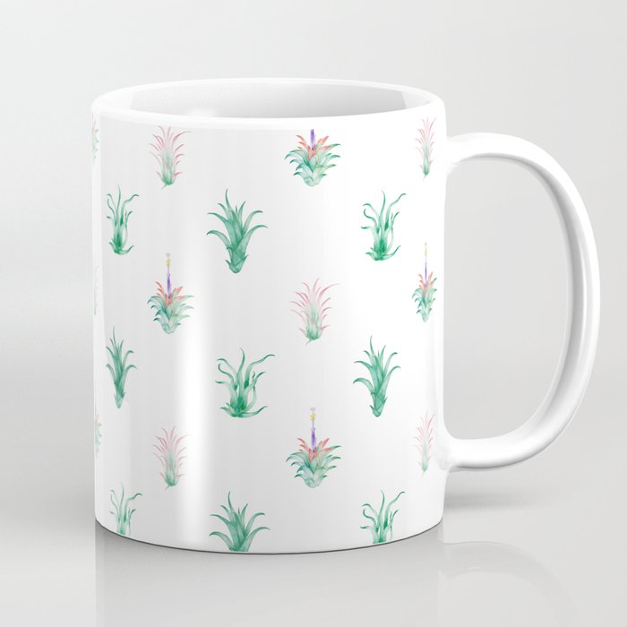 Watercolor Tilandsia Airplant White Coffee Mug