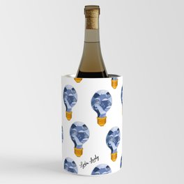 Snowy landscape in lamp- white/transparent background Wine Chiller