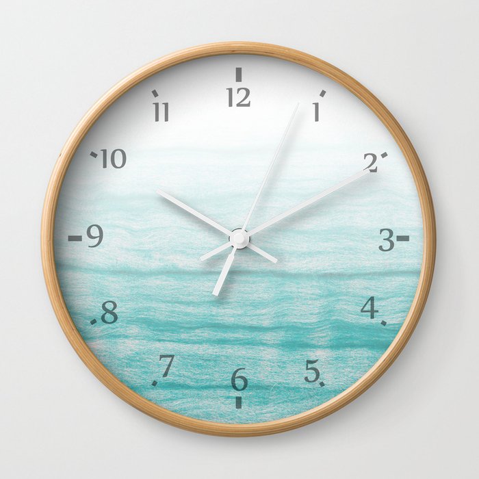Turquoise sea Wall Clock