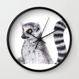 Ring Tailed Lemur Wall Clock