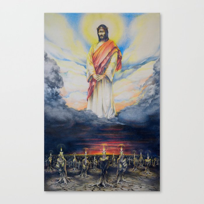 Second coming of Jesus Christ from the series 'Premonition' Canvas Print