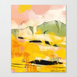 landscape abtract - paysage jaune Canvas Print