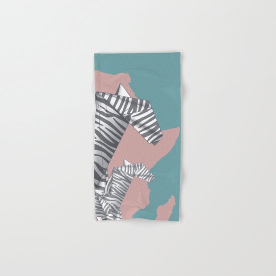 ZEBRAS (Origami animals) Hand & Bath Towel
