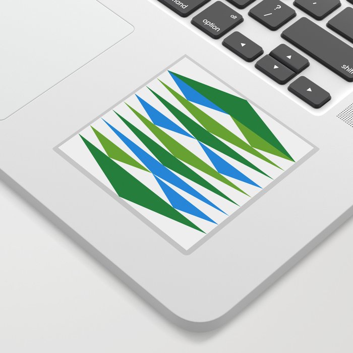 Blue Green Triangles Sticker