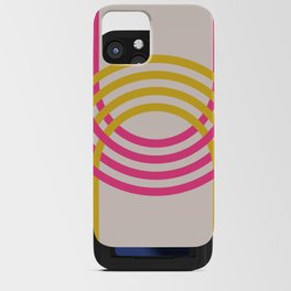 Arches in Pink and Cheerful Yellow iPhone Card Case