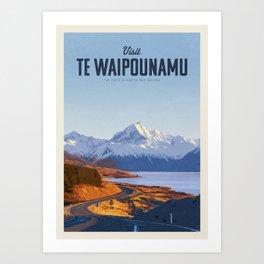 Visit Te Waipounamu Art Print