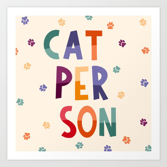 Cat person Art Print